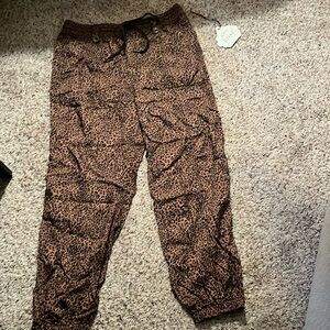 NWT women’s animal print casual pants size M